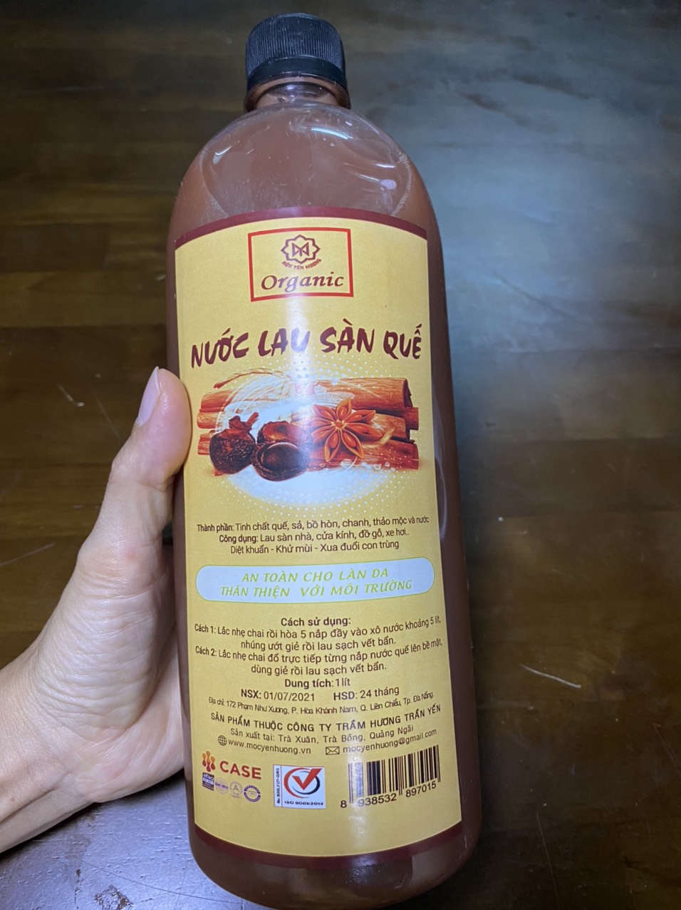 Nước lau sàn hương quế - MỘC YẾN HƯƠNG - chai 1000ml