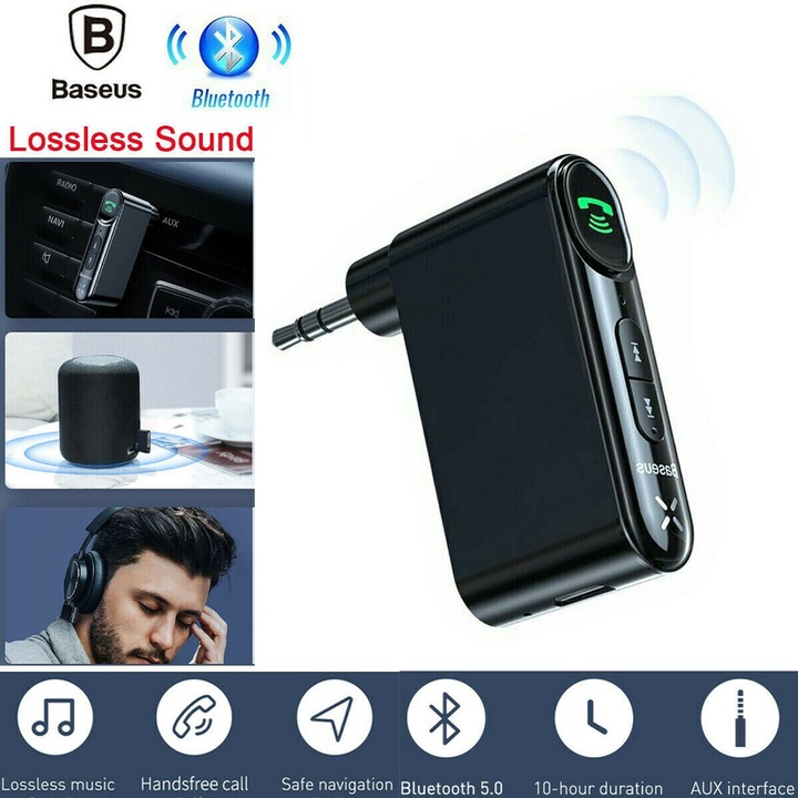 Bộ Bluetooth Receiver Baseus WXQY-01 Qiyin AUX - Hàng nhập khẩu