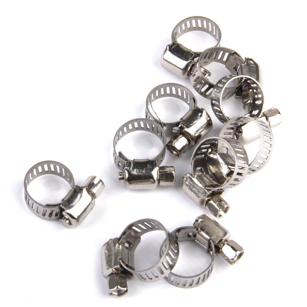 50PCS 5 Size Adjustable Fuel Line Jubilee Hose Spring Clamp Petrol Pipe Clip