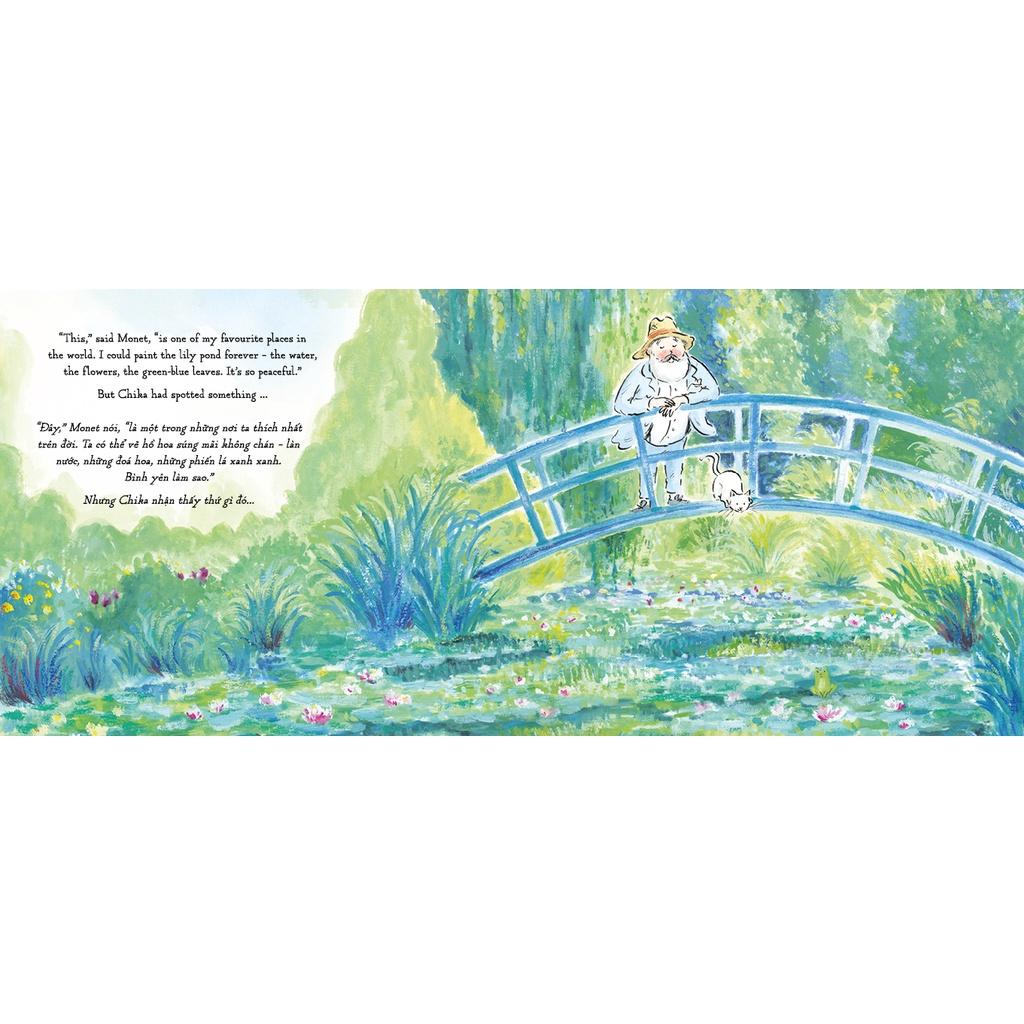 Sách Thiếu Nhi Song Ngữ Monet’s Cat – Nàng Mèo Của Monet | Sách Song Ngữ Cho Bé | San Hô Books