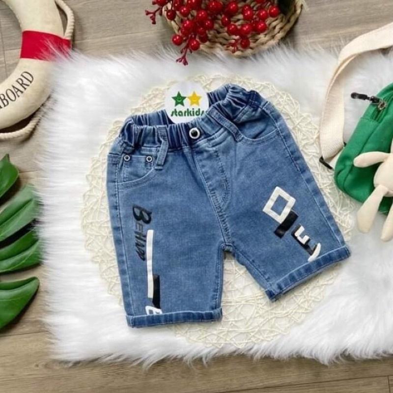 Quần jeans lửng STARKIDS cho bé trai size 10-50kg chất jeans nhập mềm mịn siêu dãn