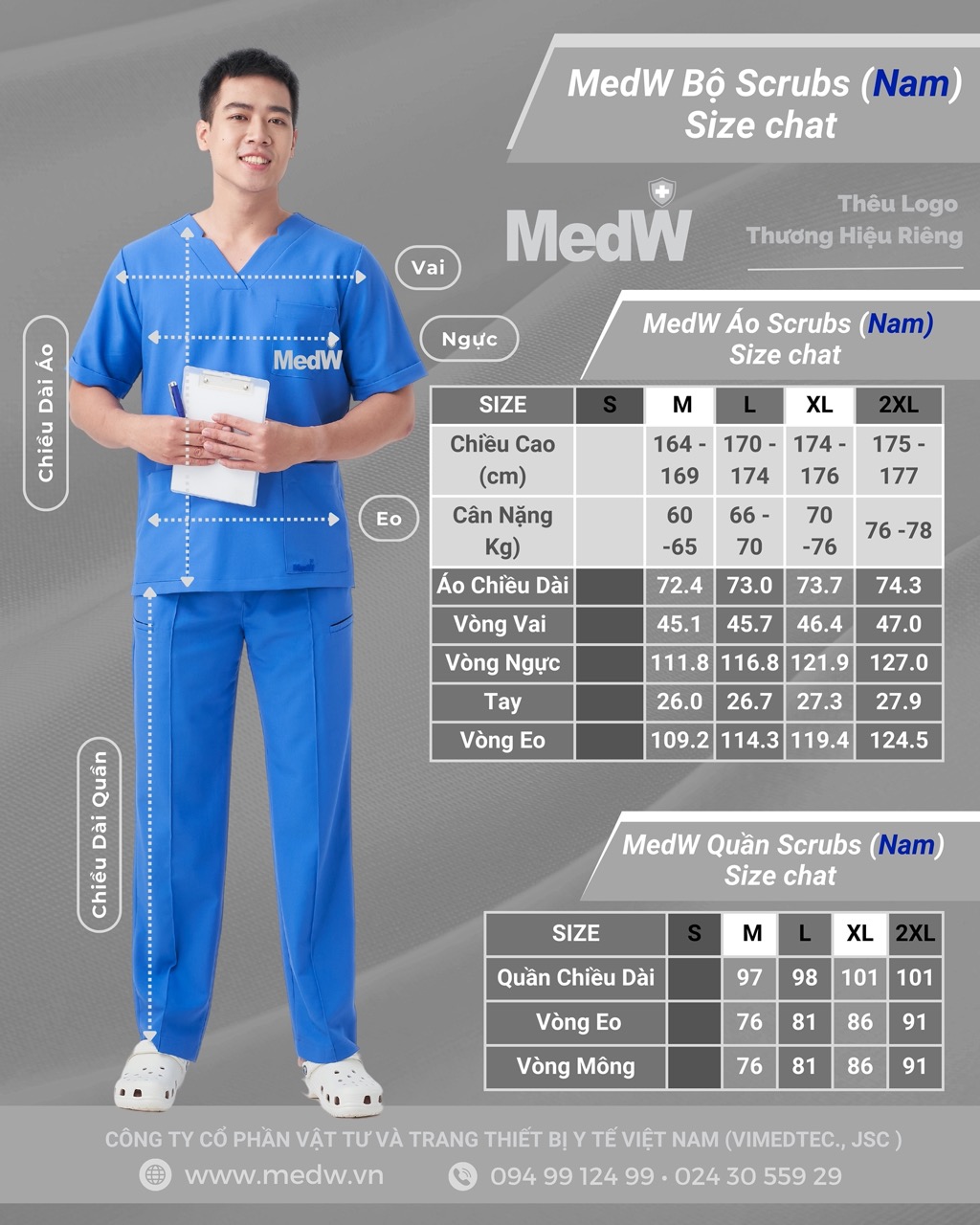 MedW Apollo Scrubs Y Tế Royal Blue (Nam) Xanh Hoàng Gia Bộ Trang Phục Y Tế Bộ Trang Phục Y Tế Bác Sĩ, Điều Dưỡng Thiết Kế Pháp Cách Tân, Vật Liệu Y Tế Cotton Nhật Nhập Khẩu Chuyên Biệt Không Bám Dính, Xếp Ly Giữ Dáng Suông Vận Động Tự Do