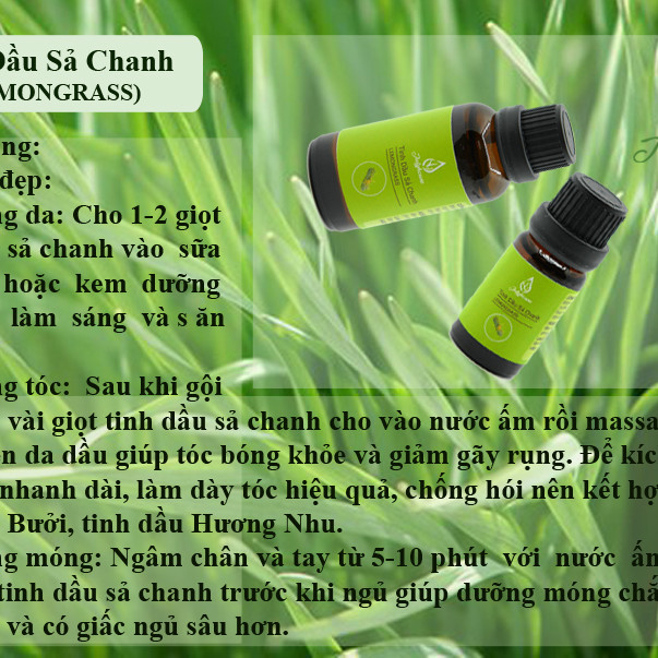 Combo Tinh dầu Ngọc Lan Tây, Sả Chanh JULYHOUSE - Tặng Tinh dầu Cam Ngọt 10ml.