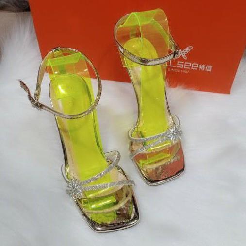 Sandal cao gót dây đá sang chảnh có video và ảnh thật