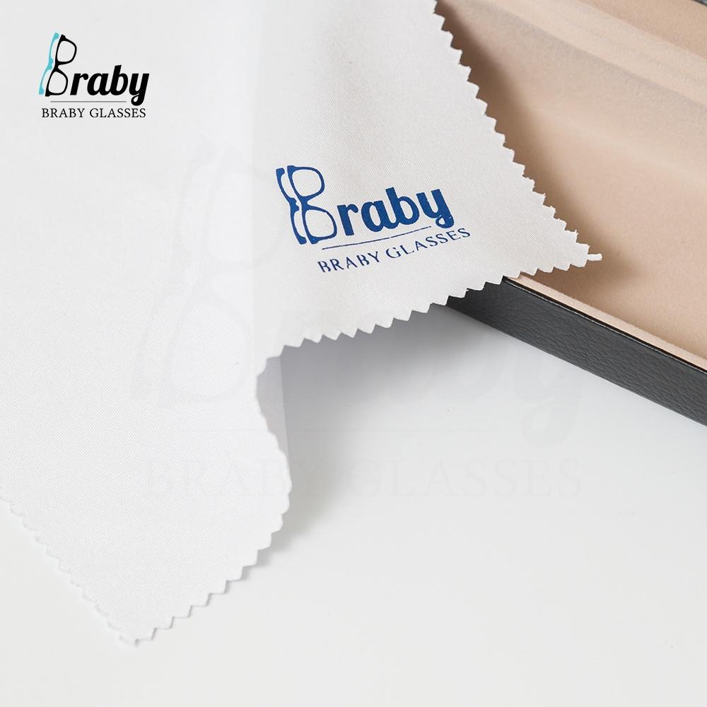 Khăn lau kính chống bám hơi nước Braby khăn lau mắt kính cận loạn chuyên dụng mềm mịn cao cấp đa năng