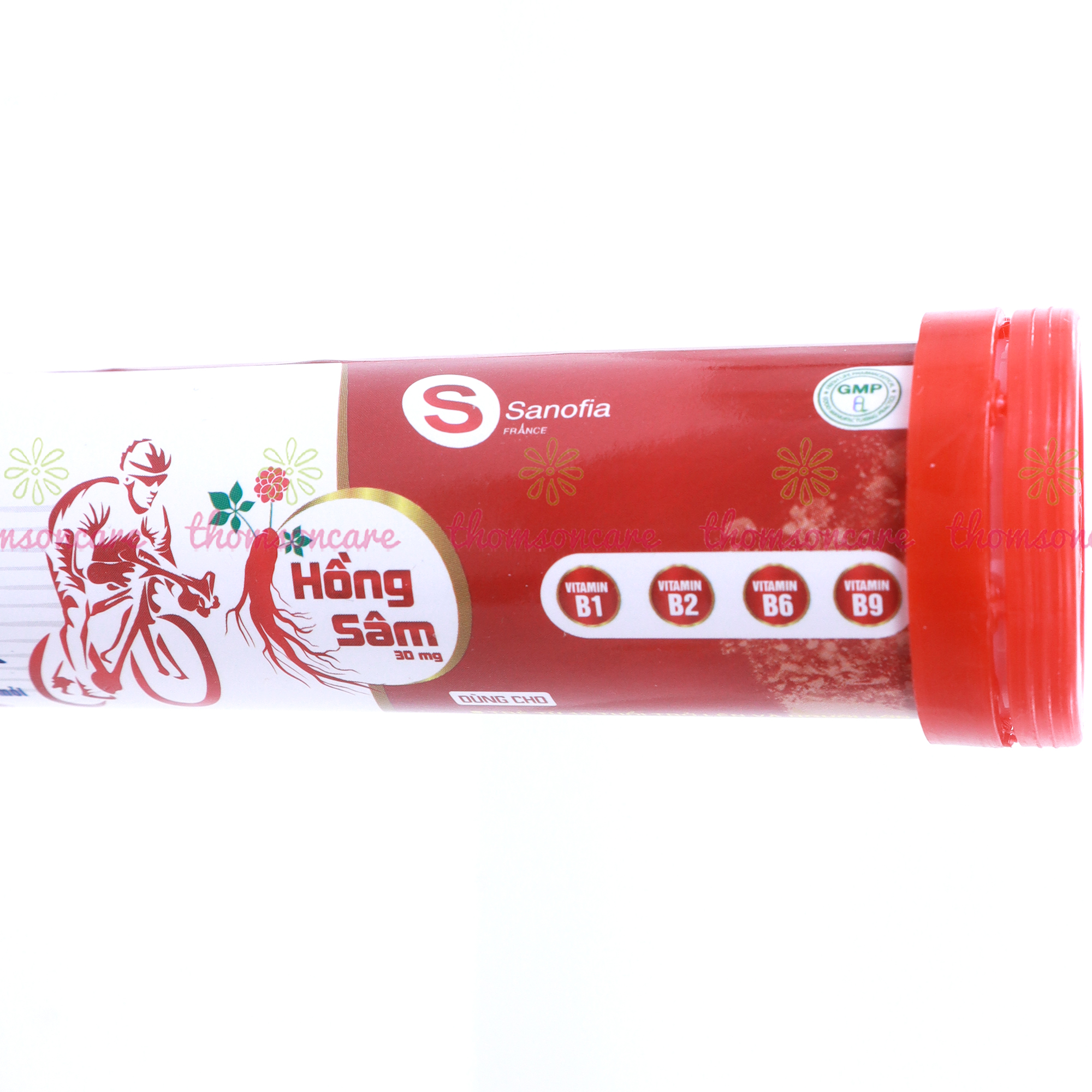 Viên sủi bổ sung vitamin C Sano Stronger Sanofia - giúp tăng cường sức khỏe, tăng đề kháng , giảm mệt mỏi từ hồng sâm - Tuýp 20 viên Thomsoncare