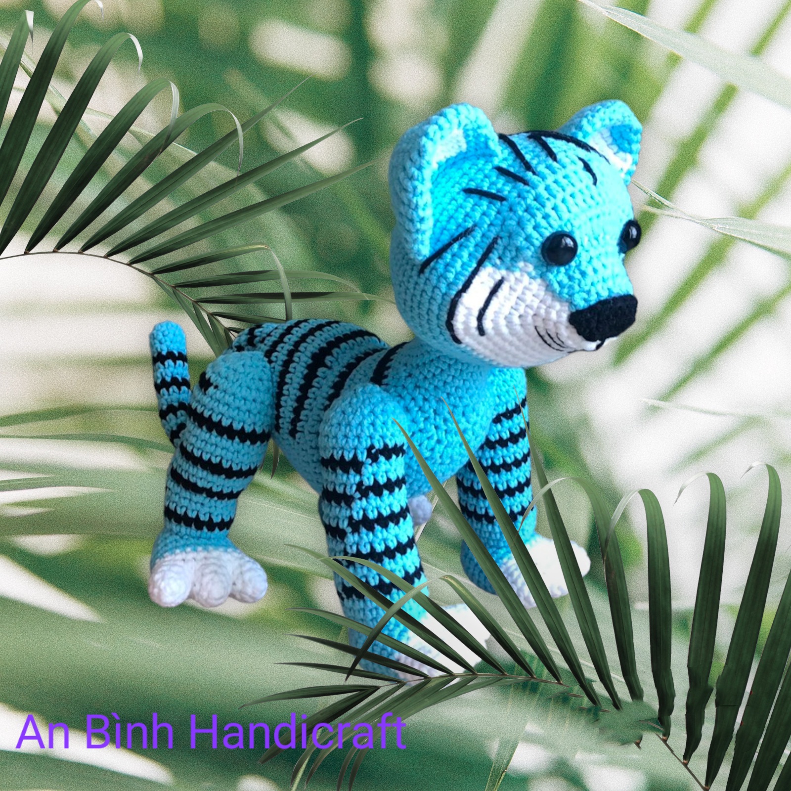 Thú cưng/ thú bông Cọp Hổ thủ công handmade bằng len mềm mịn, trang trí nhà cửa xe hơi văn phòng bàn học bàn làm việc, quà tặng người yêu người thân bạn bè đối tác và khách hàng,