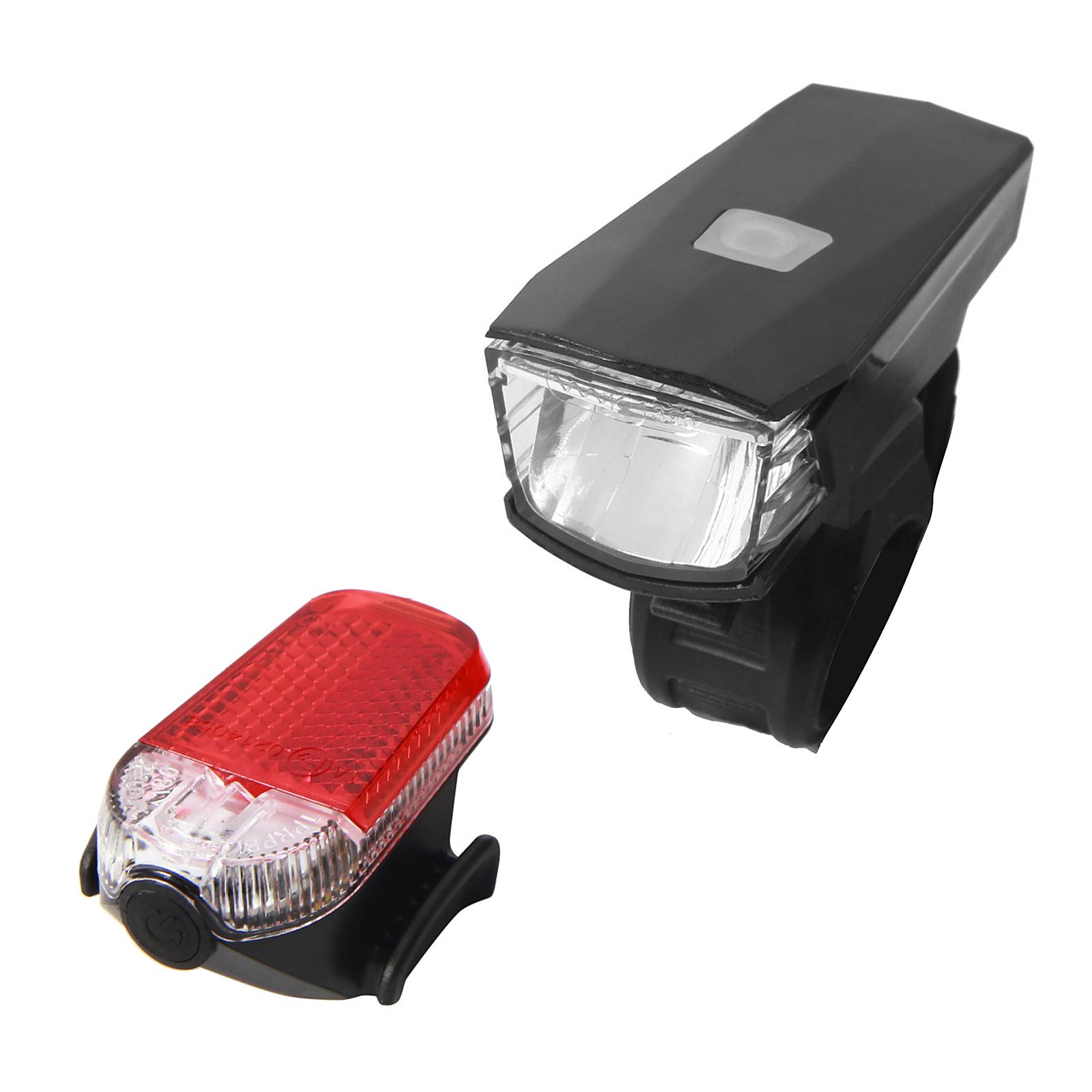 Đèn xe đạp có thể sạc lại USB đi đêm siêu sáng với đèn LED phía sau