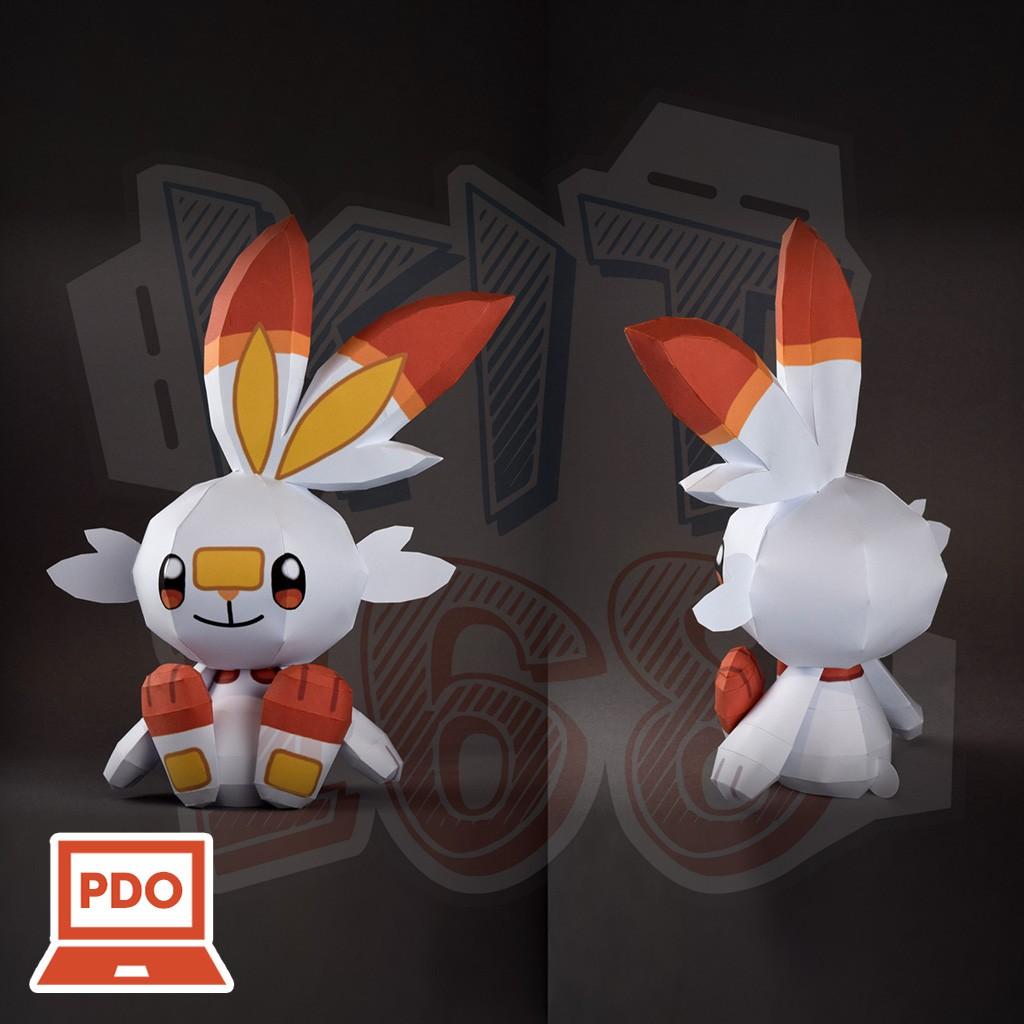 Mô hình giấy Anime Game Pokemon Scorbunny