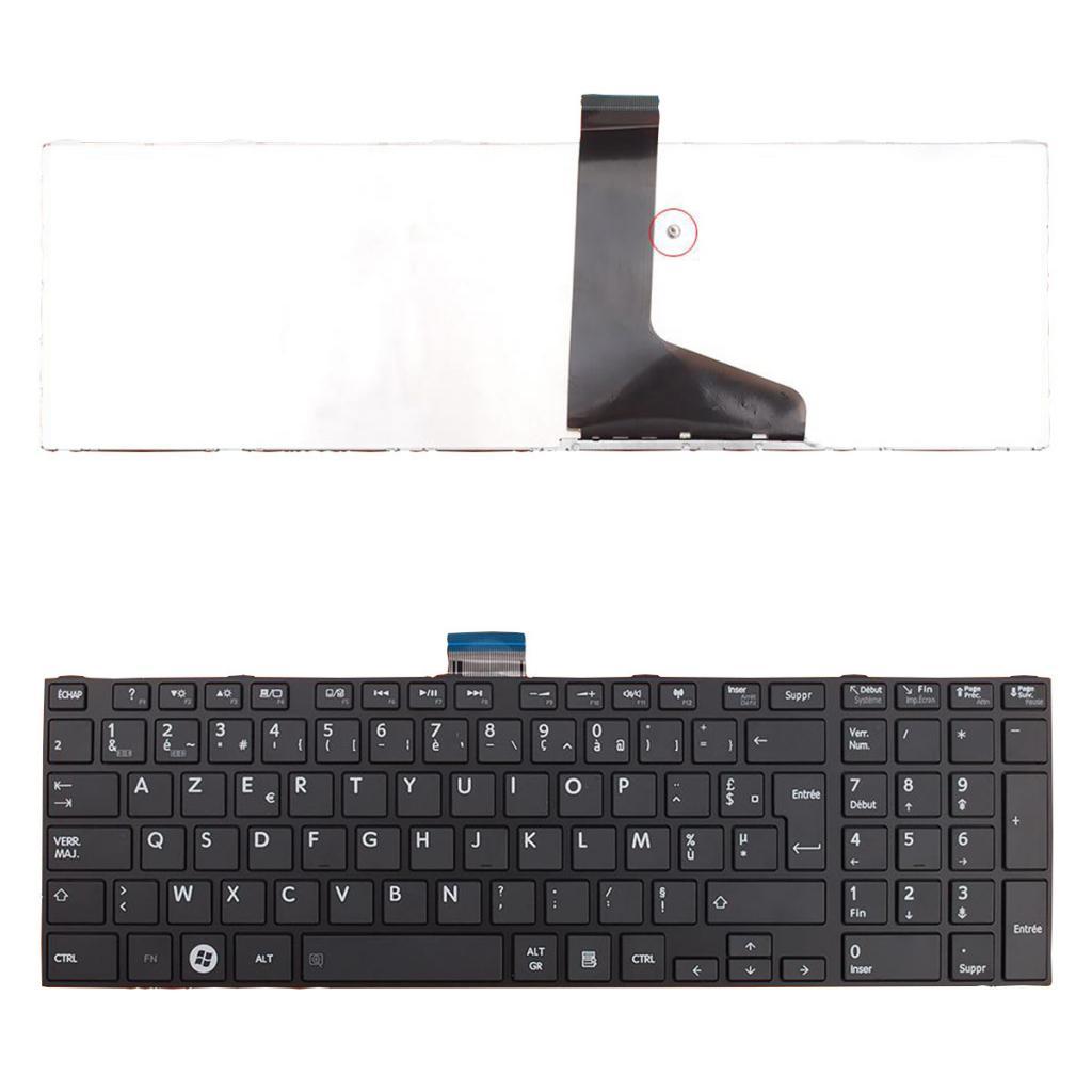 Black French Layout Keyboard For Toshiba Satellite Pro C850