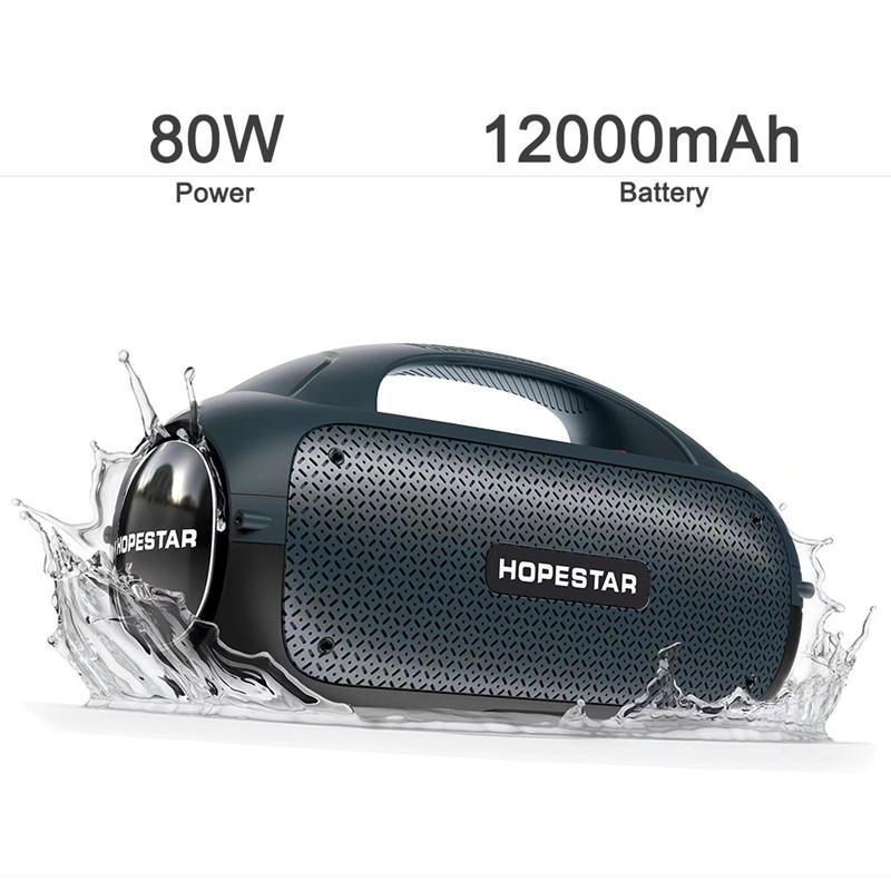 Hopestar A50 80W loa Bluetooth không dây âm nhạc không thấm nước ngoài trời Super Bass Subwofer âm thanh Subwofer với micrô Color: Army Green