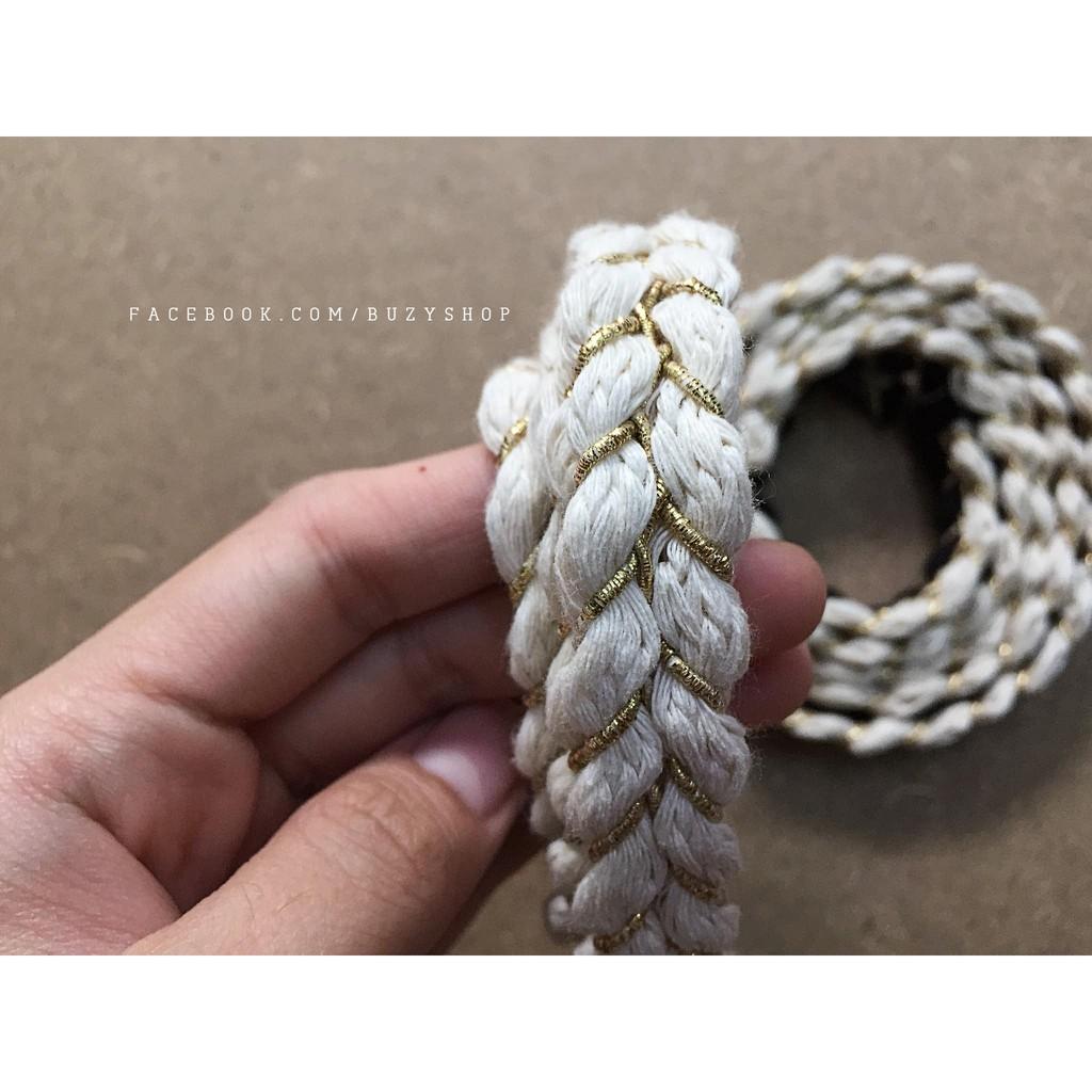 Dây cotton bện thừng trang trí