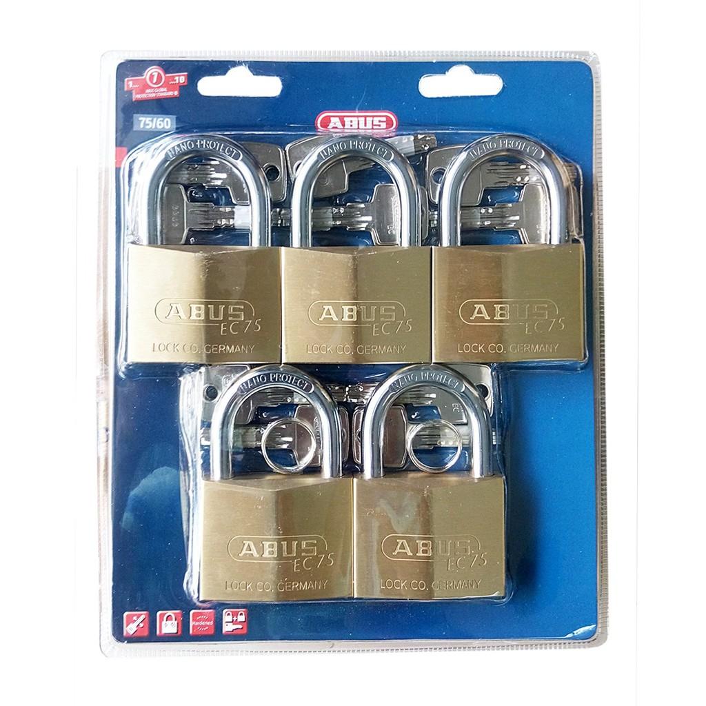 Bộ 5 ổ khóa Master Key ABUS 75/60 MK5 Thân Đồng 60mm 20 Chìa Riêng 3 Chìa Chung - MSOFT