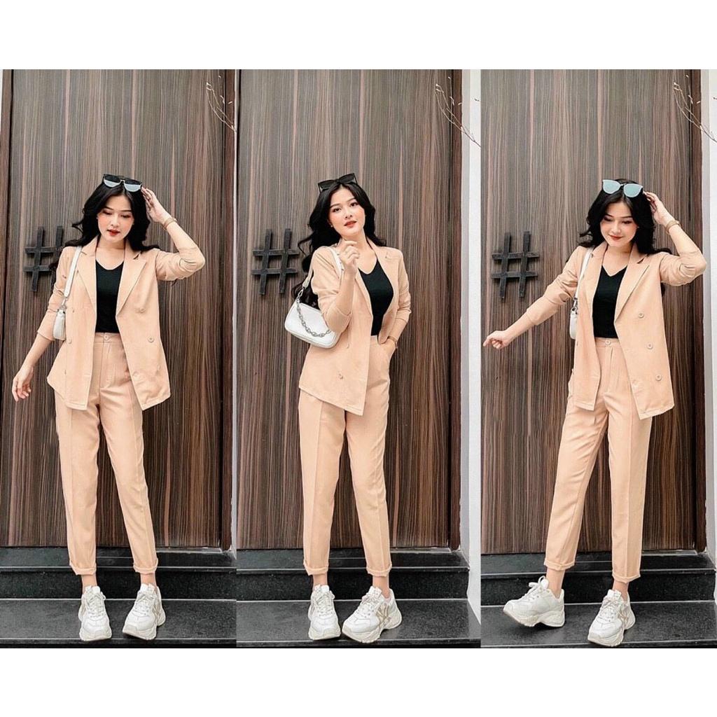 Gunkaymatter Sét Bộ Vets 3 Món Siêu Dễ Thương Dài Tay Quần Dài ,Phù Hợp Mọi Phong Cách, Đi Chơi, Công Sở,Dự Tiệc