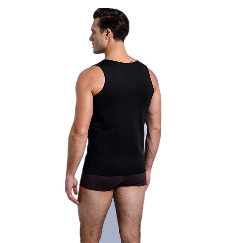 Double zipper men's body sculpting vest, waist tummy tuck, sportswear