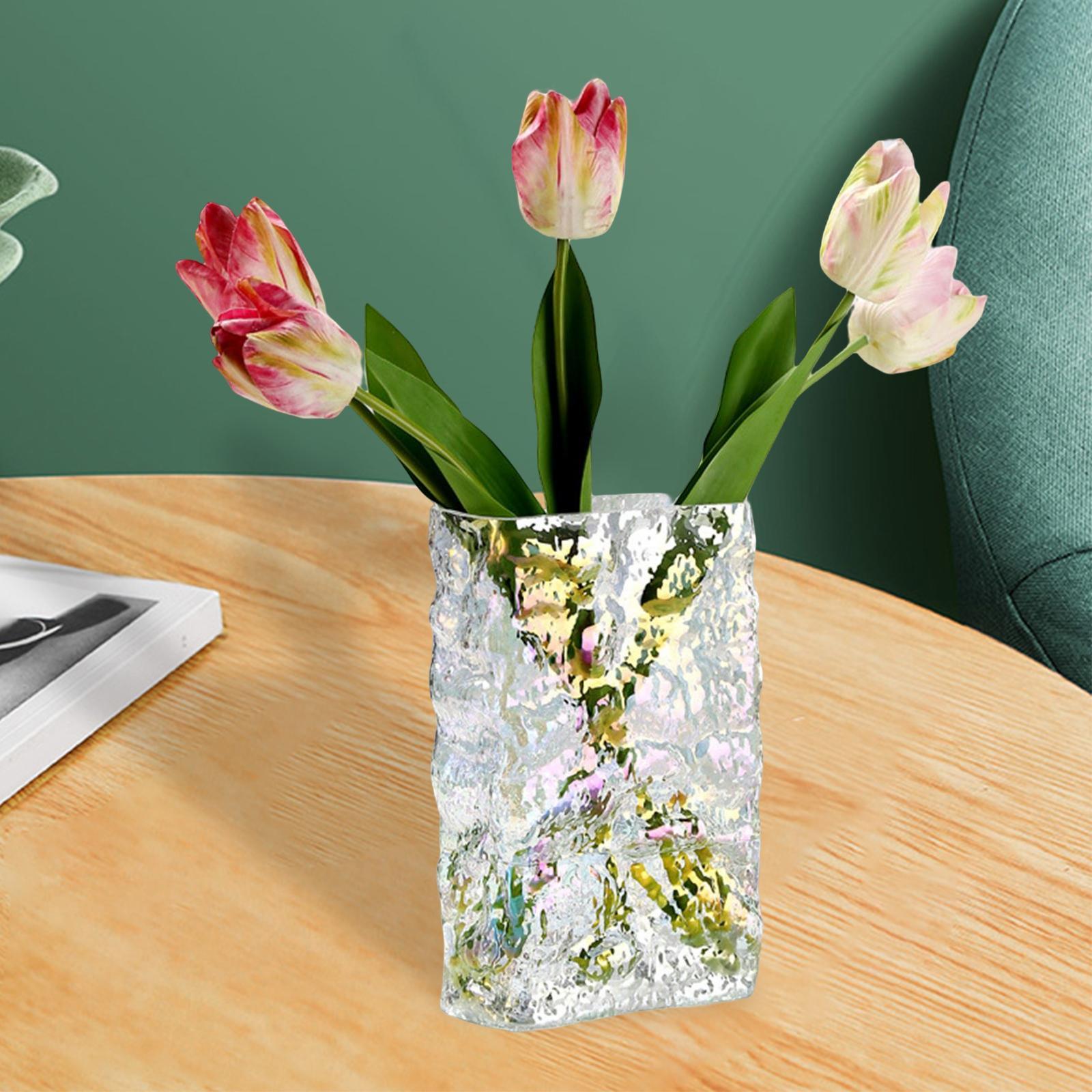 Modern Glass Vase Flower Arrangements Flower Vase Floral Pot Home Decor