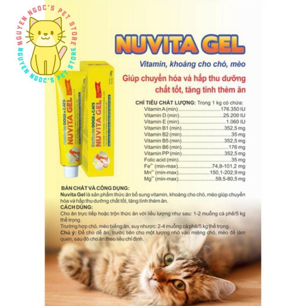 Nuvita Gel Vemedim - Gel dinh dưỡng cung cấp vitamin, khoáng cải thiện sức khỏe cho chó mèo tuýp 120gr