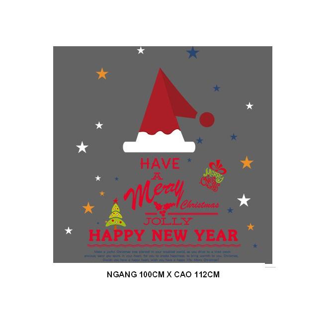 Decal trang trí noel Merry Chrismast and Happy New Year