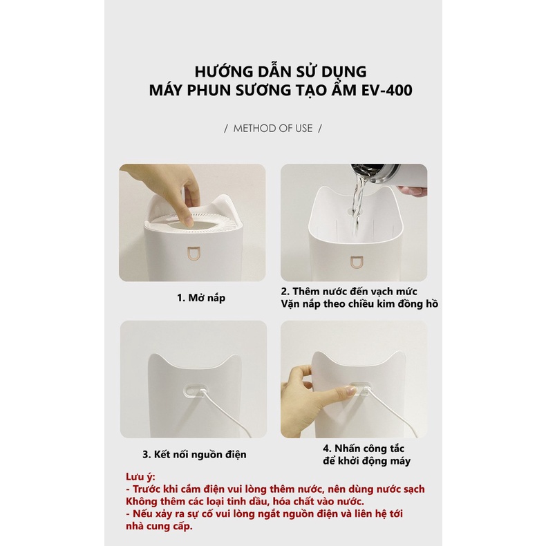 Máy phun sương, máy phun tinh dầu thể tích Lớn 3,3-4,1 lít hàng Chính hãng