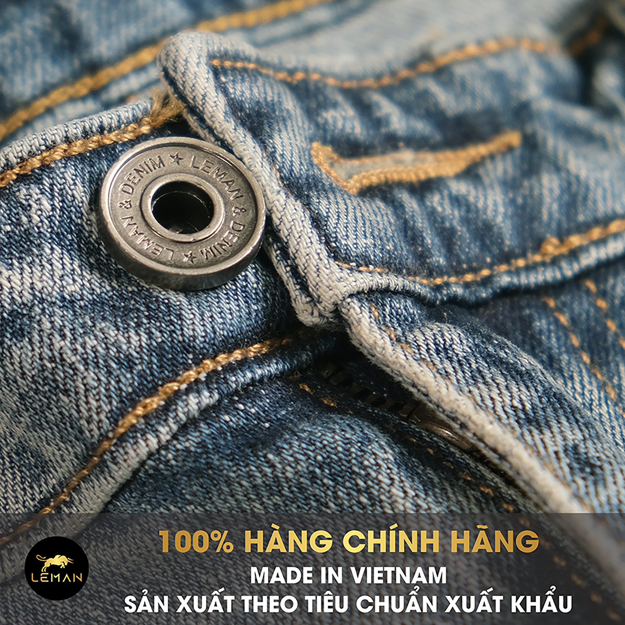 Quần Jean nam Leman xanh rách JD07 - Slim Form