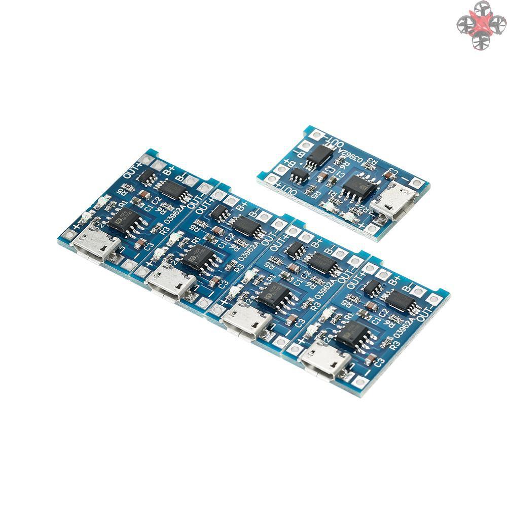 Set 5 Mô Đun Sạc Pin Micro Usb 18650 5v 1a Chuyên Dụng