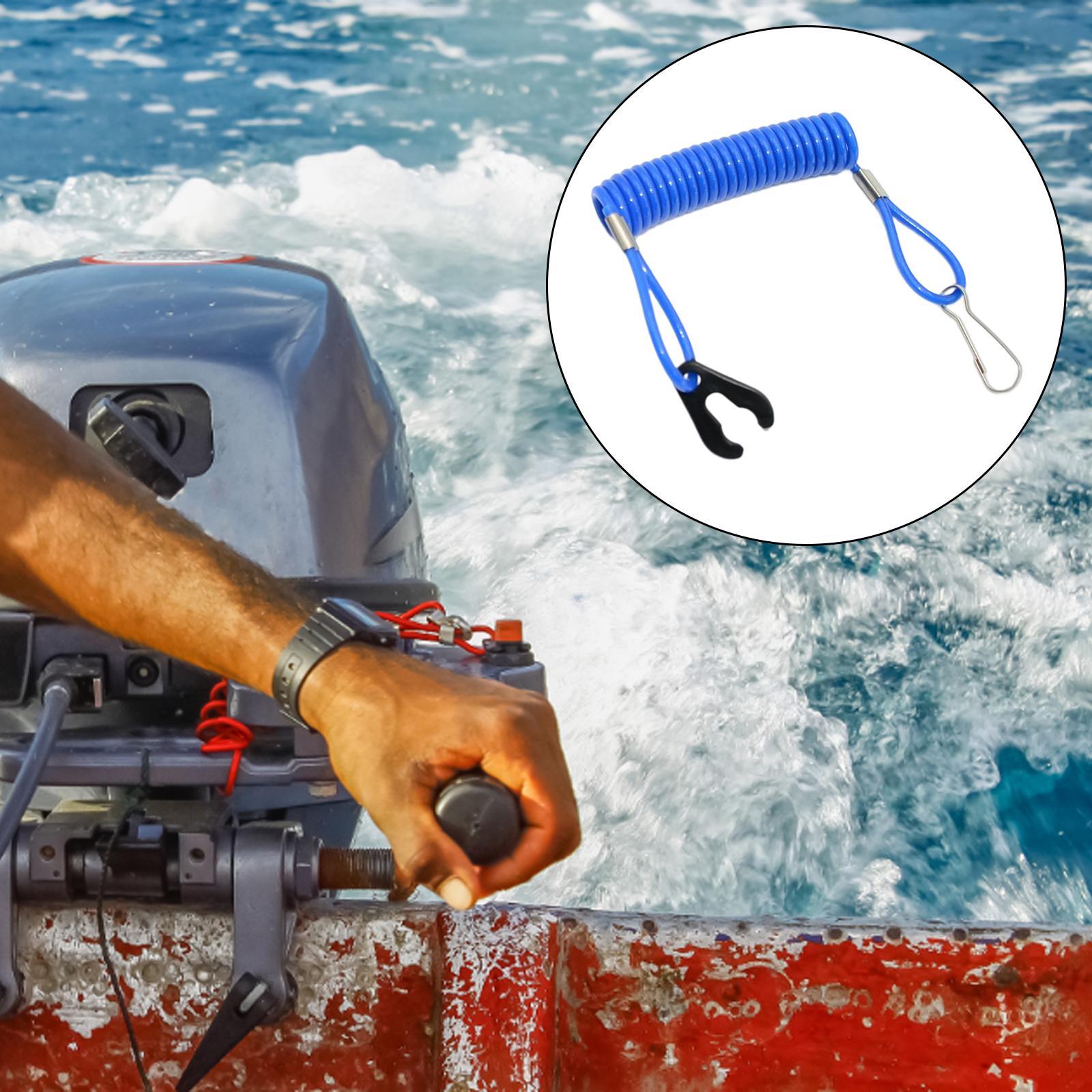 Boat Engine Motor Kill Stop Clip Hook blue