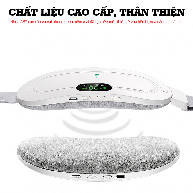 Máy massage bụng Nikio NK-162 - Công nghệ rung thư giãn kết hợp nhiệt sưởi ấm, giảm đau bụng kinh hiệu quả