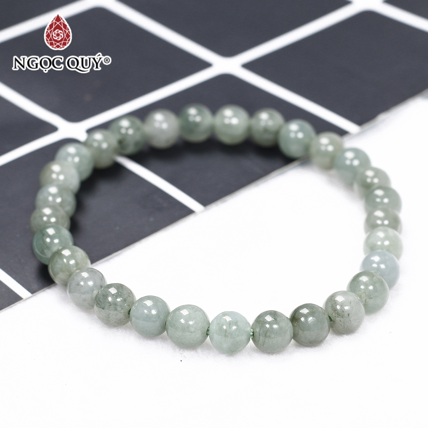 Vòng cẩm thạch nước ngọc hạt 6mm mệnh hỏa, mộc - Ngọc Quý Gemstones