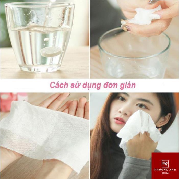 KHĂN GIẤY NÉN DU LỊCH HÌNH VIÊN KẸO - KHĂN GIẤY VIÊN KẸO