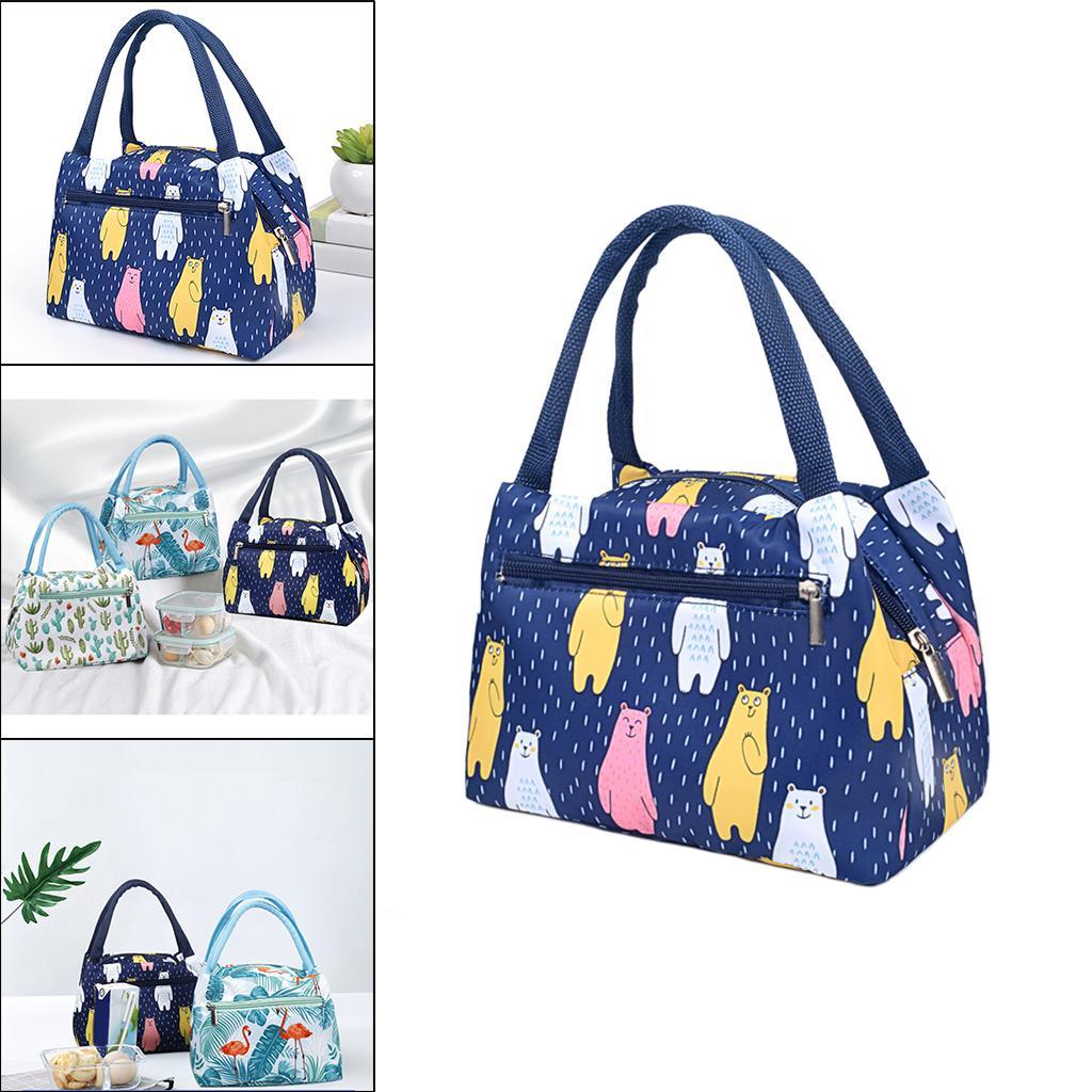 2x Portable Lunch Bag Student Lunch Box Picnic Case Storage Bag