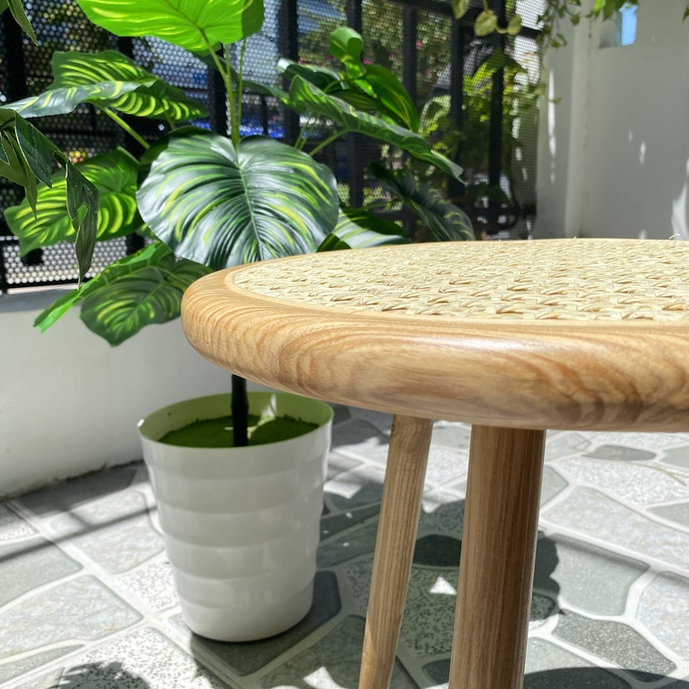 Combo bàn ghế mây tre đan tự nhiên phù hợp cho quán cafe / bộ decor gia đình / ban công - 1 bàn