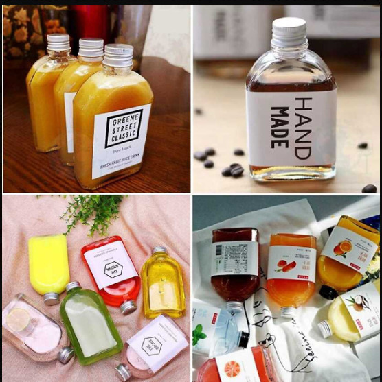 Chai Thủy Tinh Dẹp Vai Bầu Nắp Nhôm