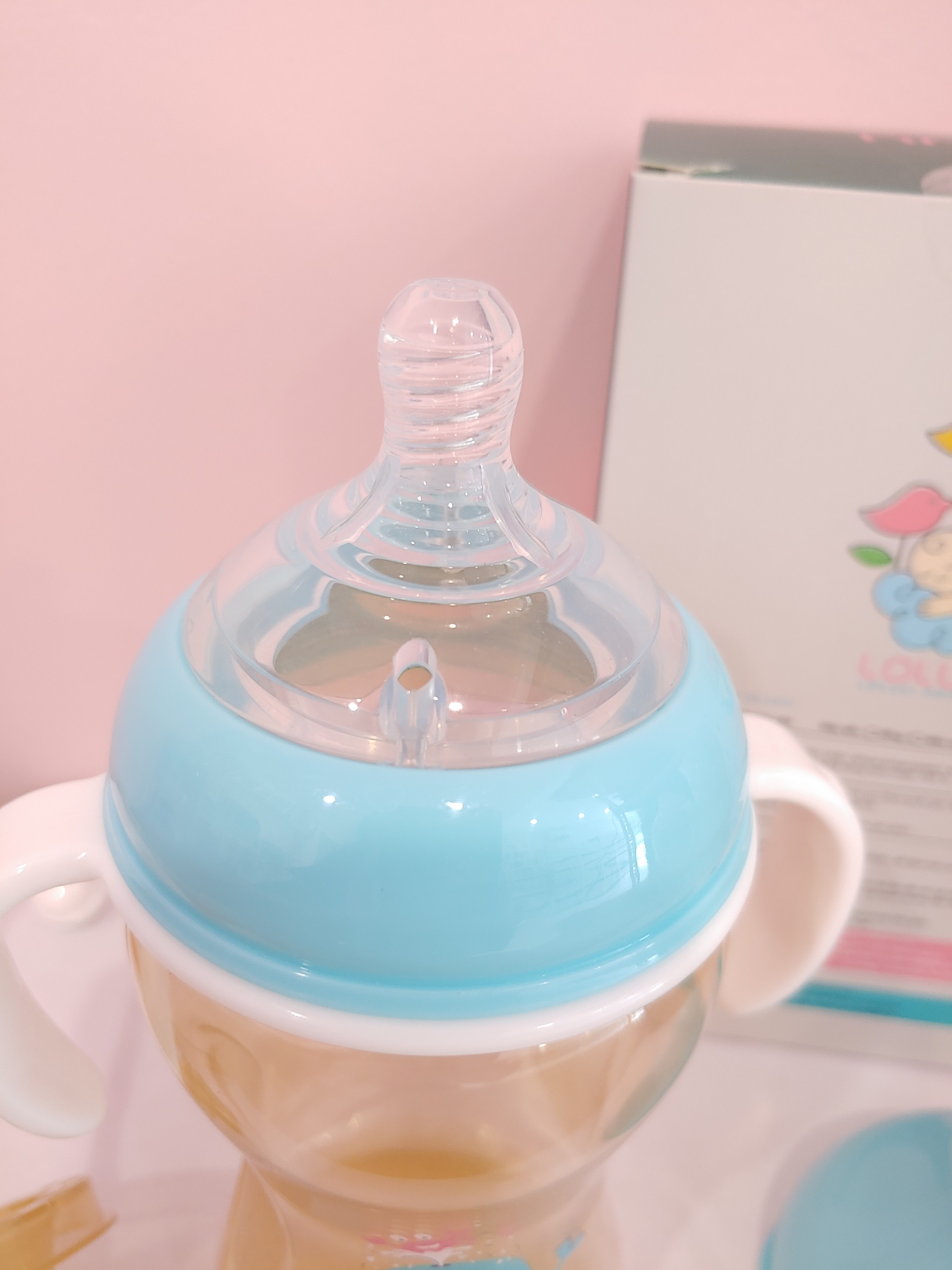 Bình Sữa Loluli PP Cổ Rộng Chống Sặc Cho Bé Chính Hãng - 300ml