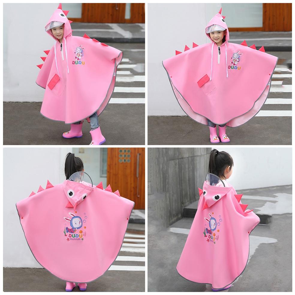 Áo Mưa Trẻ Em KOJMAC Kids Raincoat Fashion Khủng Long Cao Cấp ( Tặng Túi smally Khoác Cho Bé Gái Trai Đi Mưa Dễ Thương )