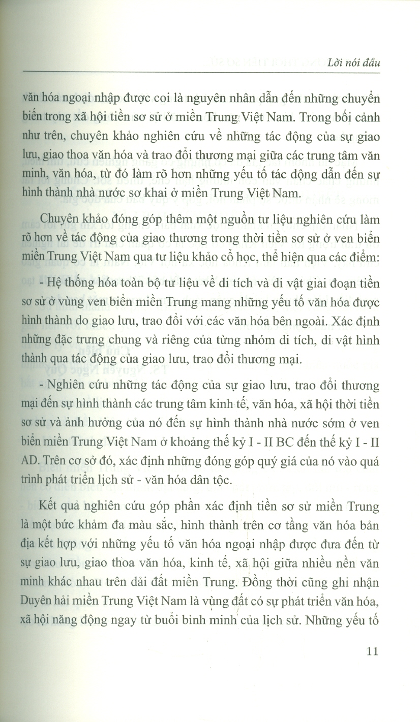 Giao Thương Thời Tiền Sơ Sử Ở Miền Trung Việt Nam (Sách Chuyên Khảo)
