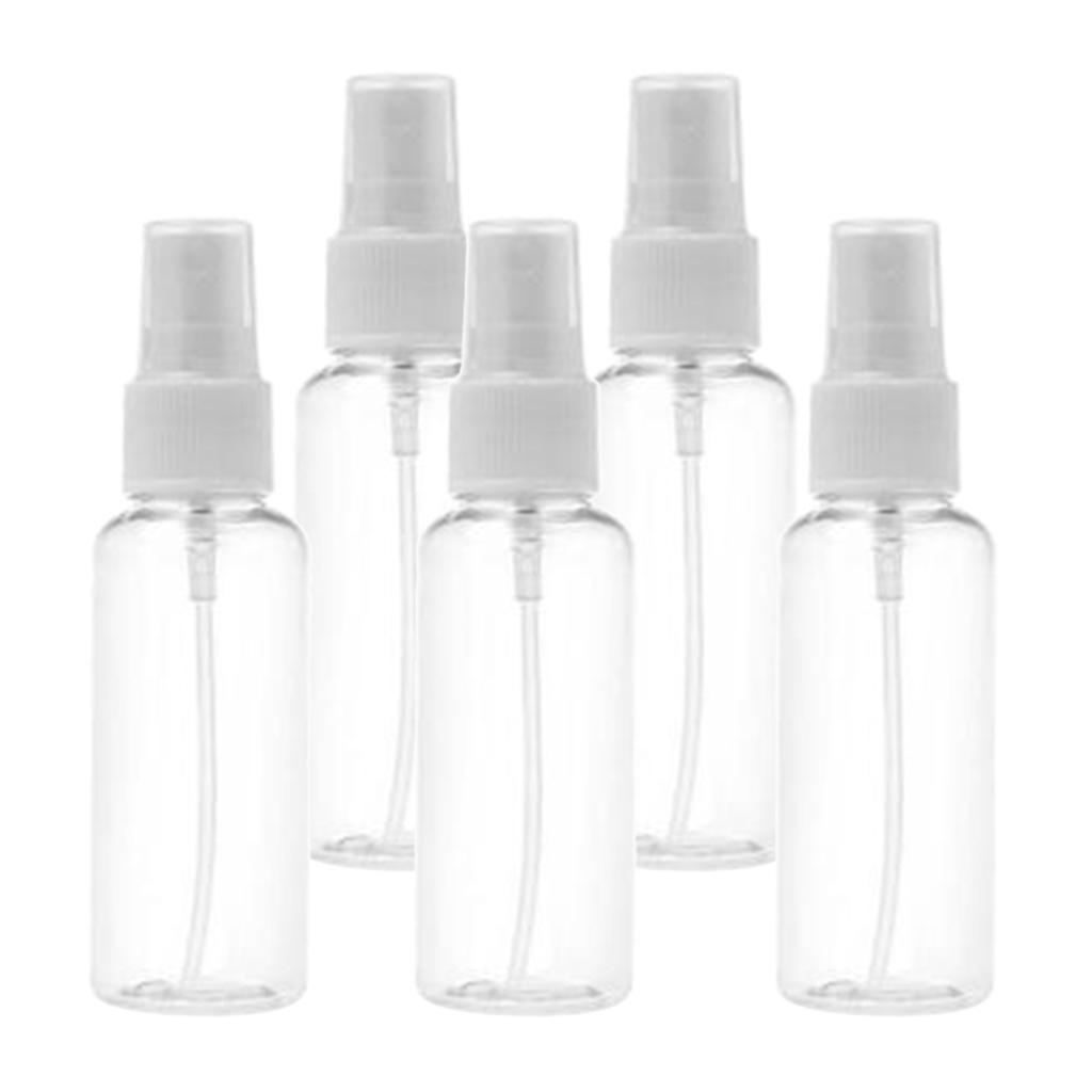 15 Pieces Mini Transparent Spray Fine Mist Empty Bottle Travel Bottles 50ml