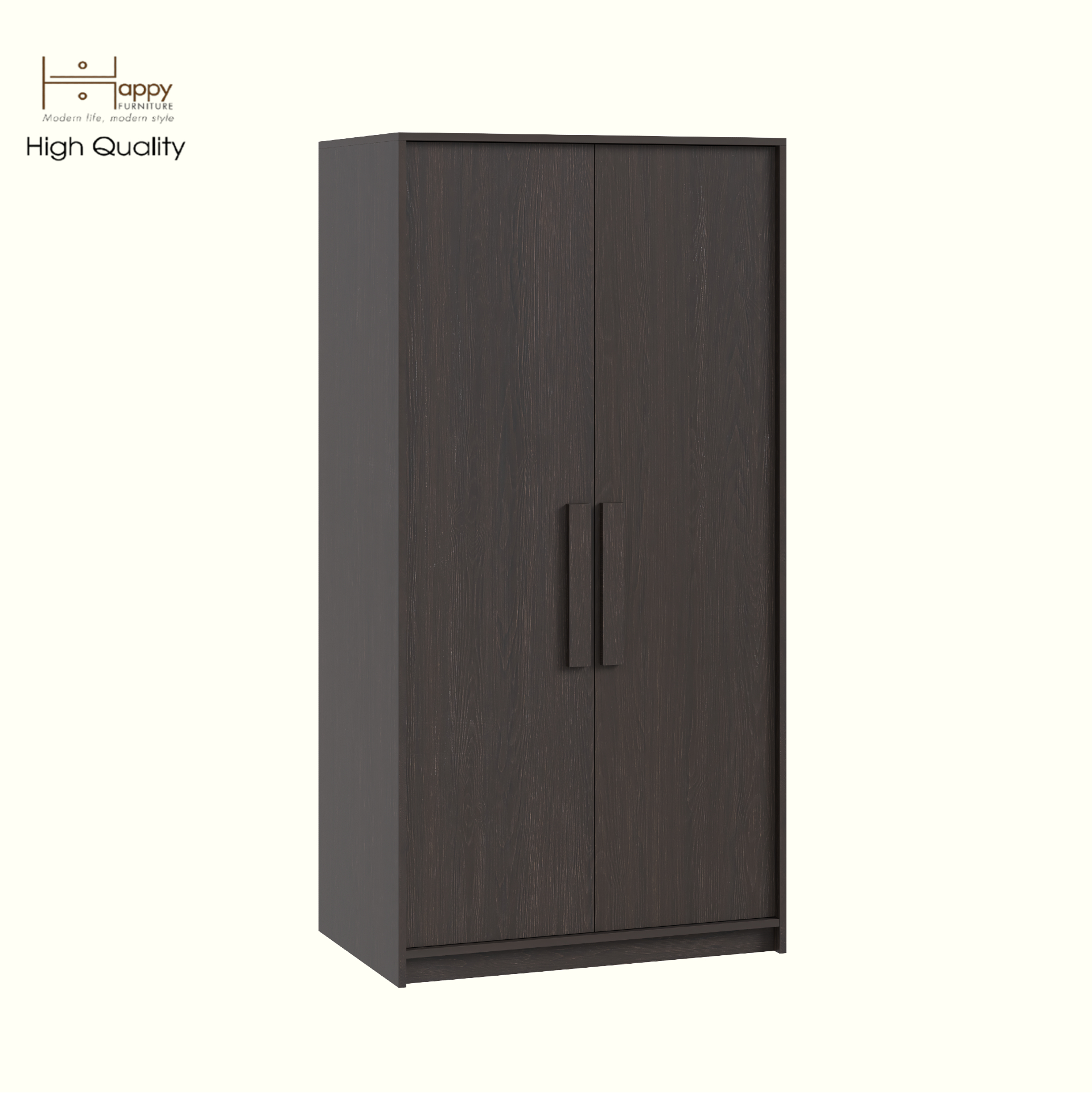 HAPPY FURNITURE , Tủ quần áo 2 cửa mở - RUBEL, TCM_226, 90cm x 59cm x 180cm DxRxC
