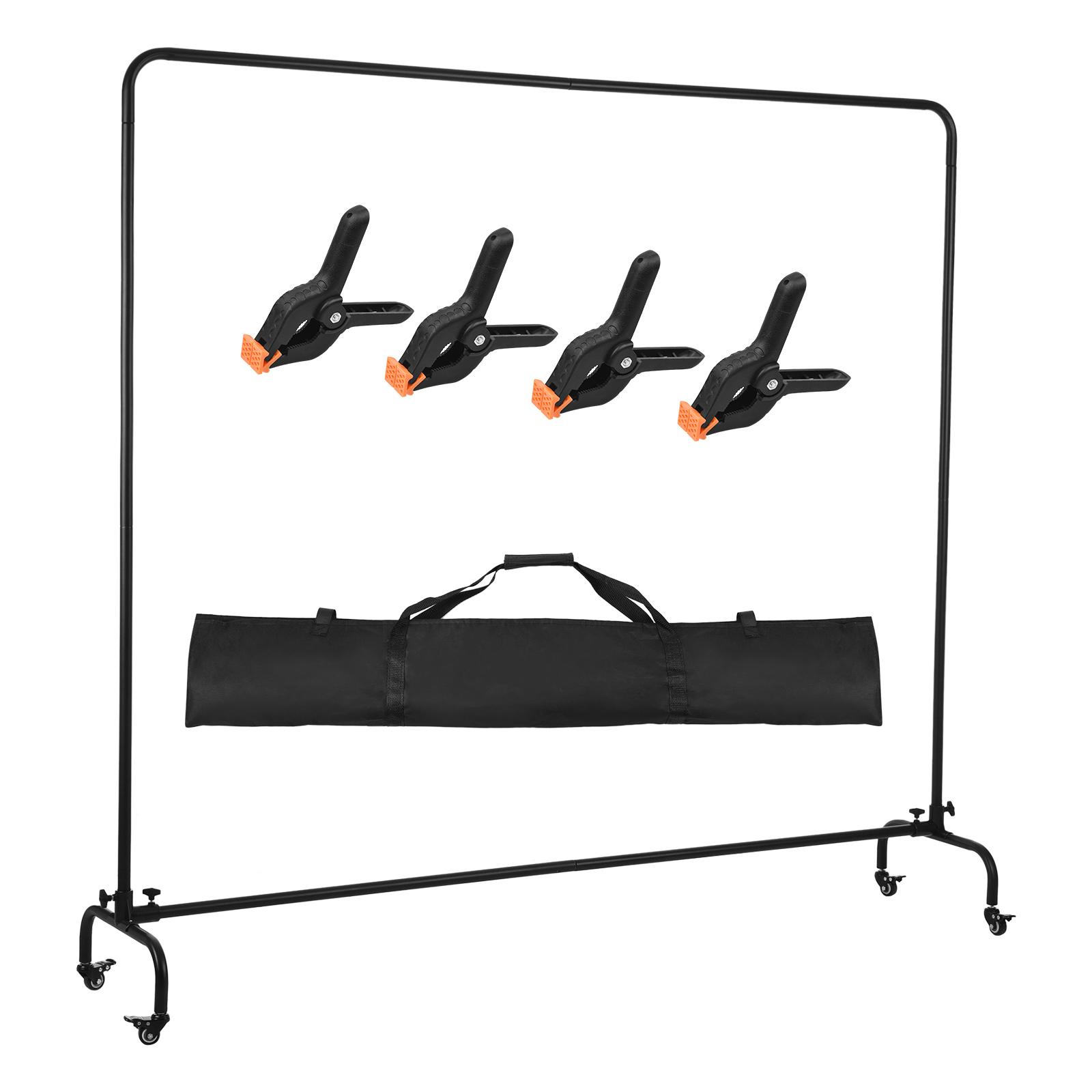 Studio Backdrop Stand Bracket Aluminum Alloy Photography Background Support System with Pulleys Carrying Bag