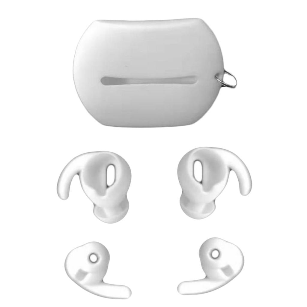 Earphone Cover Earbuds In-ear Tips Earmuffs w/ Case for White