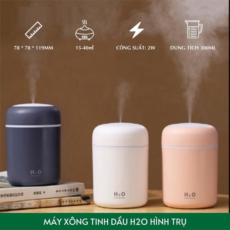 Máy phun sương tạo độ ẩm máy xông tinh dầu Breo Market DQ107 H2O tích hợp đèn ngủ 7 màu siêu đẹp 300ml