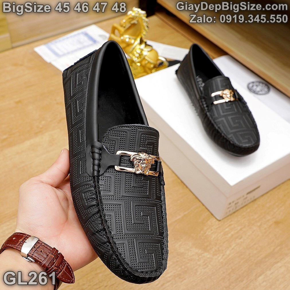 Giày mọi da đóng thủ công, giày lười cỡ lớn 45 46 47 48 cho nam cao to chân ú bè. Big size handmade loafers for wide feet