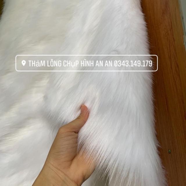 Thảm trải bàn trang điểm Màu Trắng Lông Dài