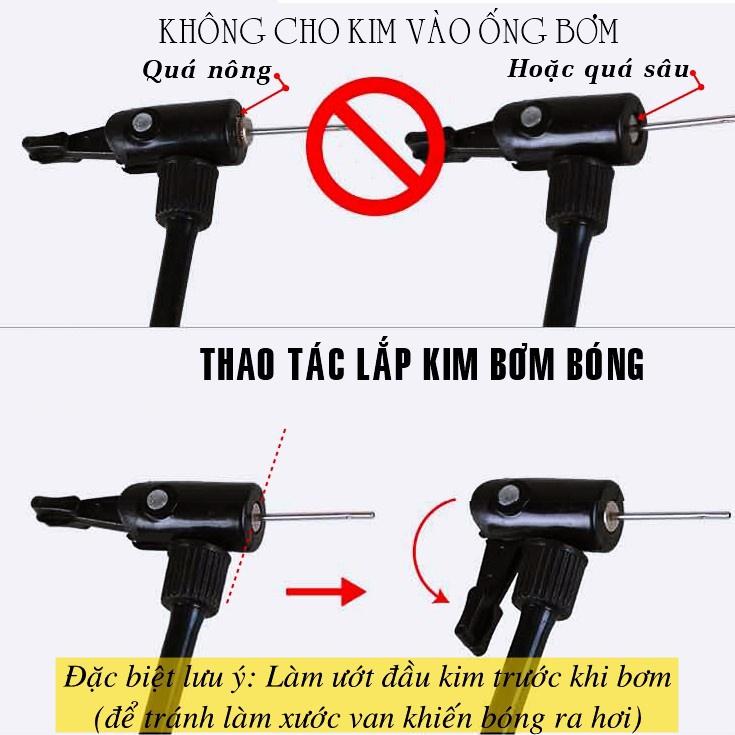 Bơm mini cầm tay cao cấp (TẶNG kim bơm+túi lưới) bơm bóng đá, bóng rổ, bóng chuyền...xe đạp, phao, siêu tiện dụng