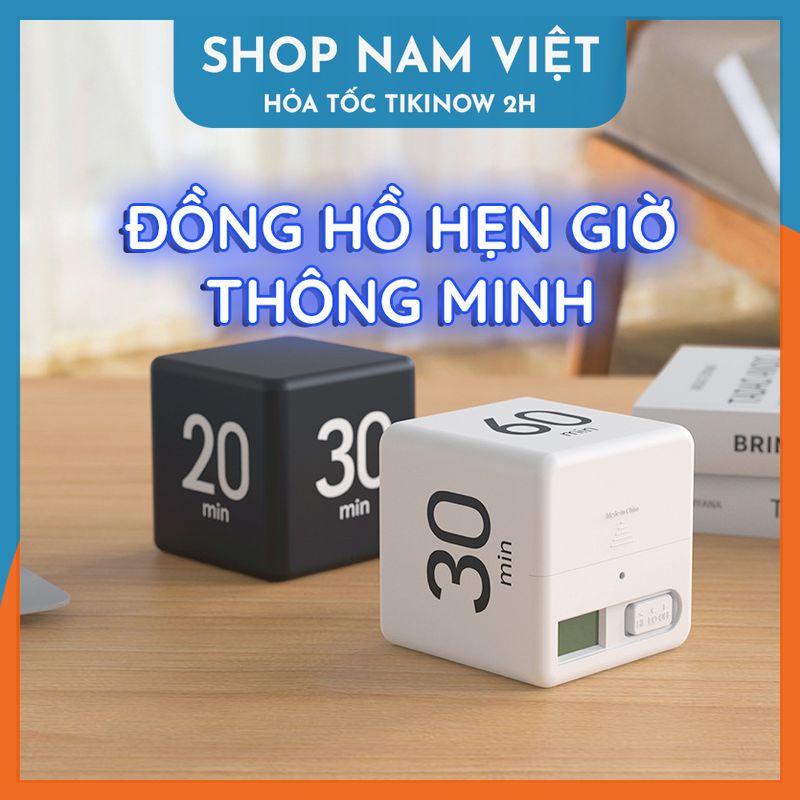 Đồng Hồ Hẹn Giờ Thông Minh Hình Lập Phương (15-20-30-60 Phút)