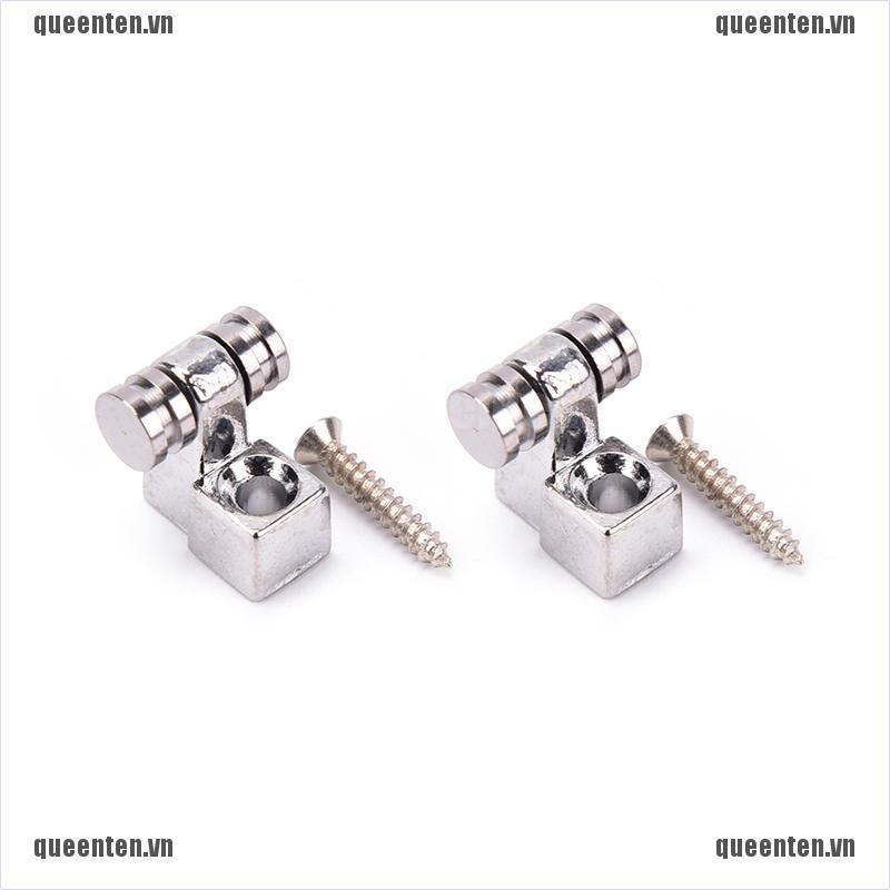 2Pcs Roller String Retainers Mounting Tree Guide for Electric Guitar silver QUVN