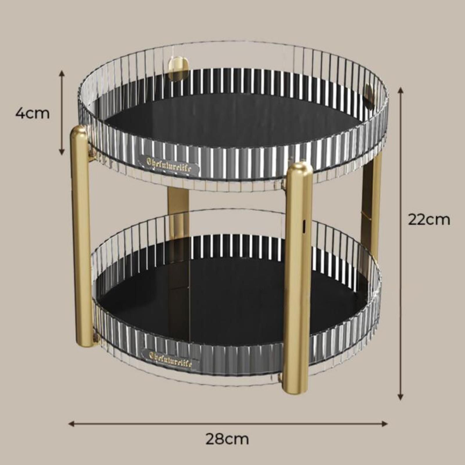 Makeup Organiser, 360 Degree Rotating Cosmetic Organiser, Large Capacity Make Up Storage for Dresser Bedroom Bathroom