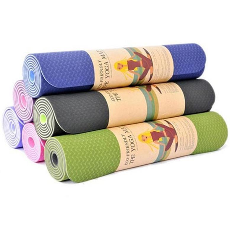 Thảm Tập Yoga 2 Lớp Tpe Dày 8Mm - Hàng Loại 1