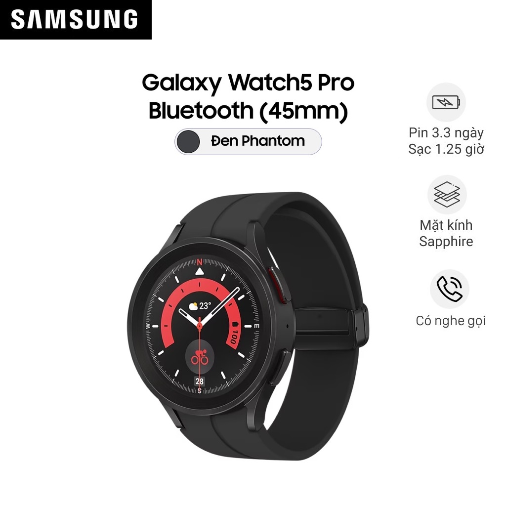 Đồng hồ thông minh Samsung Galaxy Watch 5 Pro Bluetooth (45mm) R920 - Hàng Chính Hãng