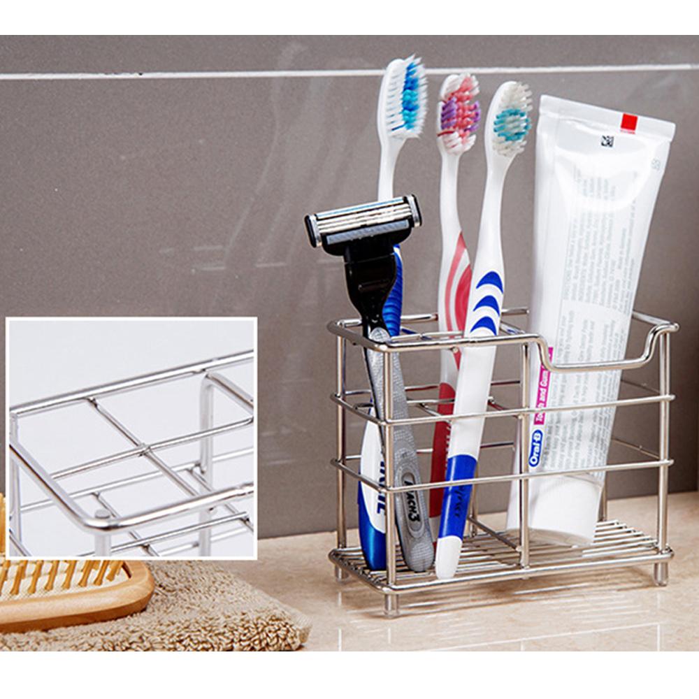 Giá đỡ bàn chải đánh răng bằng thép không gỉ đa chức năng