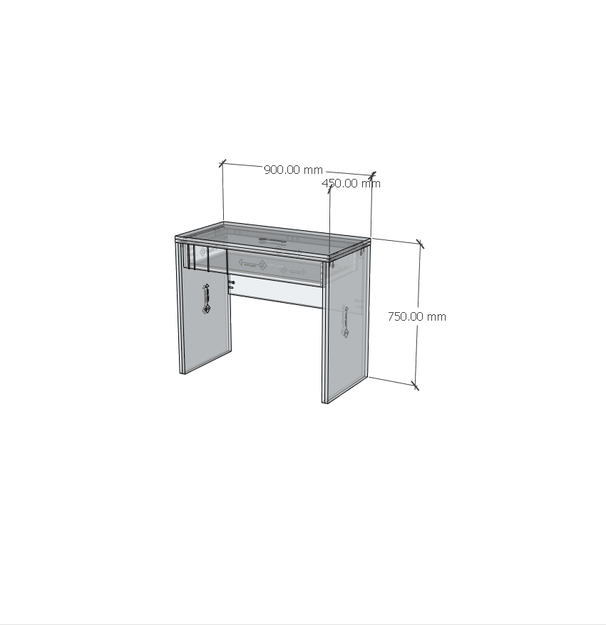 [Happy Home Furniture] JOVIE, Bàn trang điểm 1 ngăn kéo, 90cm x 45cm x 75cm ( DxRxC), BAN_082